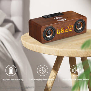 Multifunctional Wooden Retro Alarm Clock - 4msproducts