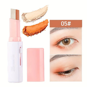 2 In 1 Pearly Highlighter Eyeshadow Stick Makeup Waterproof Long