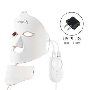 Led Facial Mask With Neck Red Led Light Therapy Flexible Soft Mask