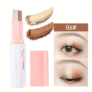 2 In 1 Pearly Highlighter Eyeshadow Stick Makeup Waterproof Long