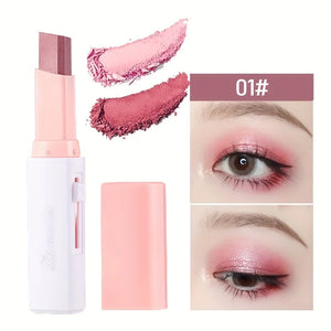 2 In 1 Pearly Highlighter Eyeshadow Stick Makeup Waterproof Long