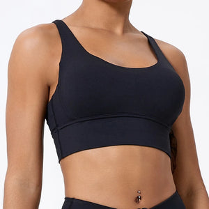 Push up Sports Bra Gym Top Cross Back