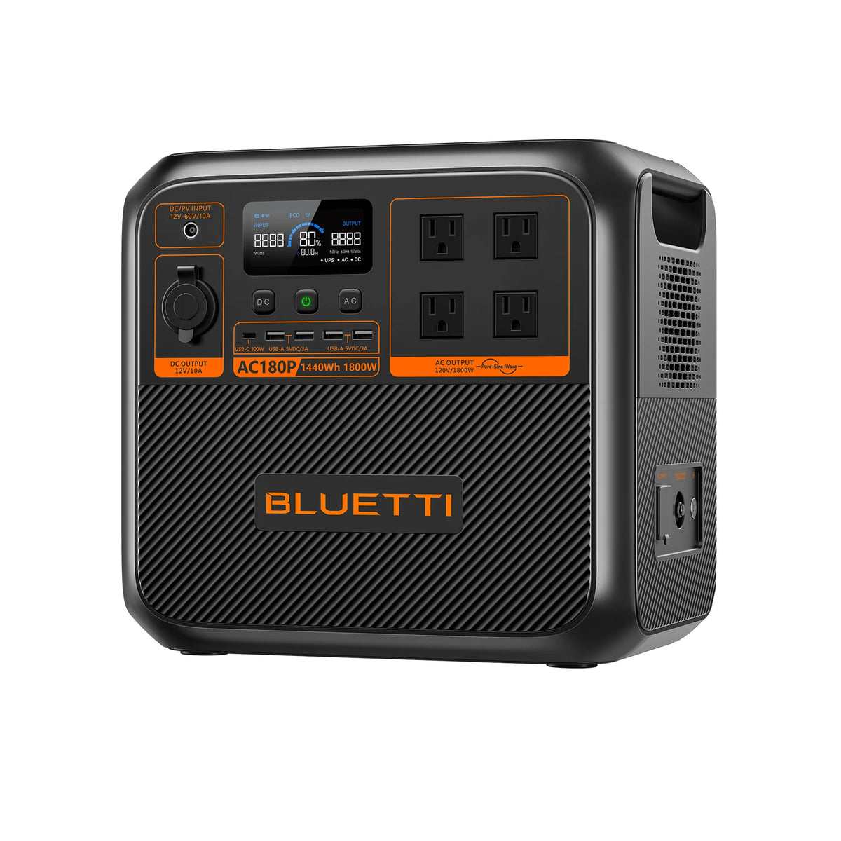 BLUETTI AC180 Solar Portable Power Station | 1,800W 1,152Wh