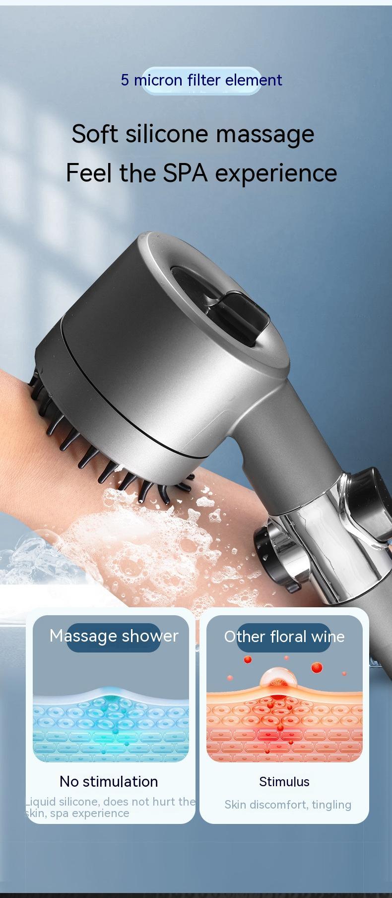The Third Gear Adjustable Strong Supercharged Shower Head
