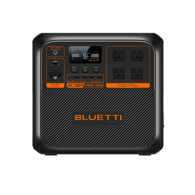 BLUETTI AC180P Solar Portable Power Station | 1,800W 1,440Wh