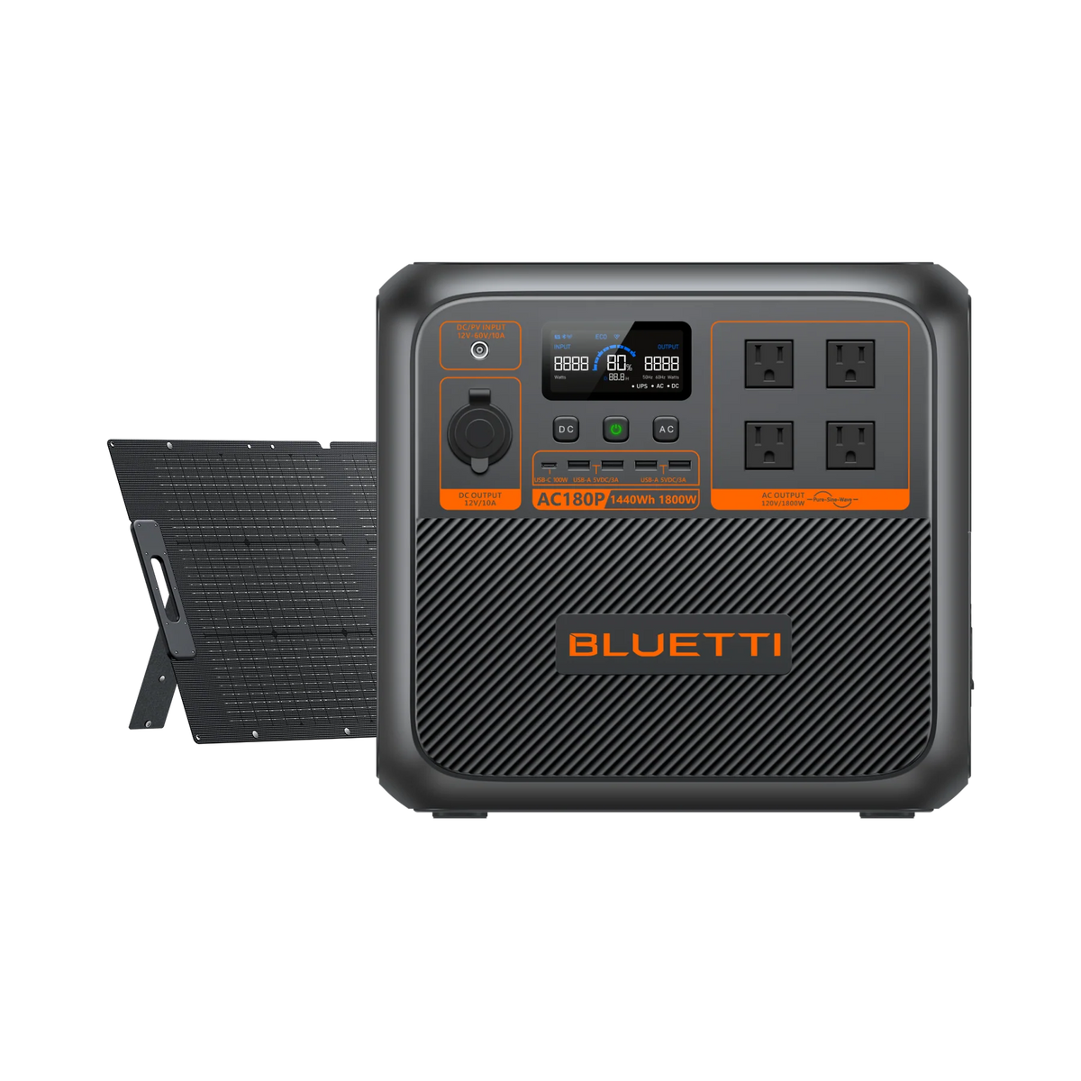 BLUETTI AC180 Solar Portable Power Station | 1,800W 1,152Wh