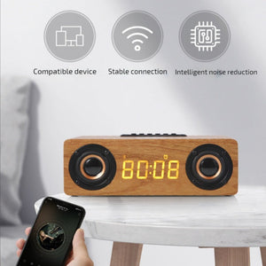 Multifunctional Wooden Retro Alarm Clock - 4msproducts