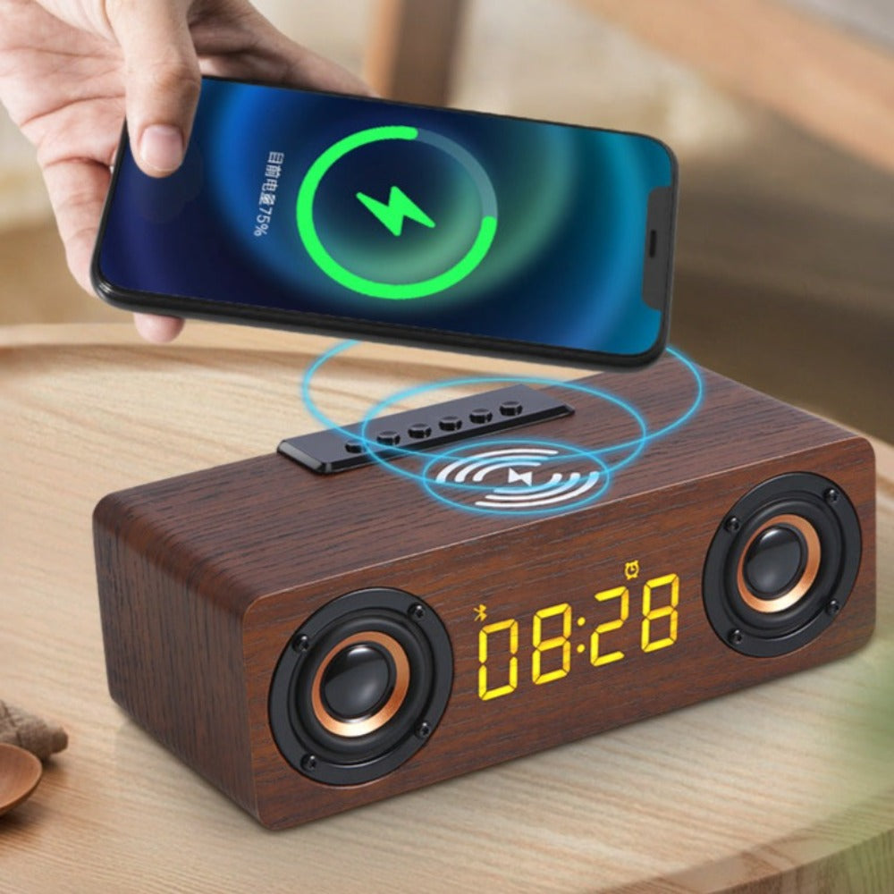 Multifunctional Wooden Retro Alarm Clock - 4msproducts