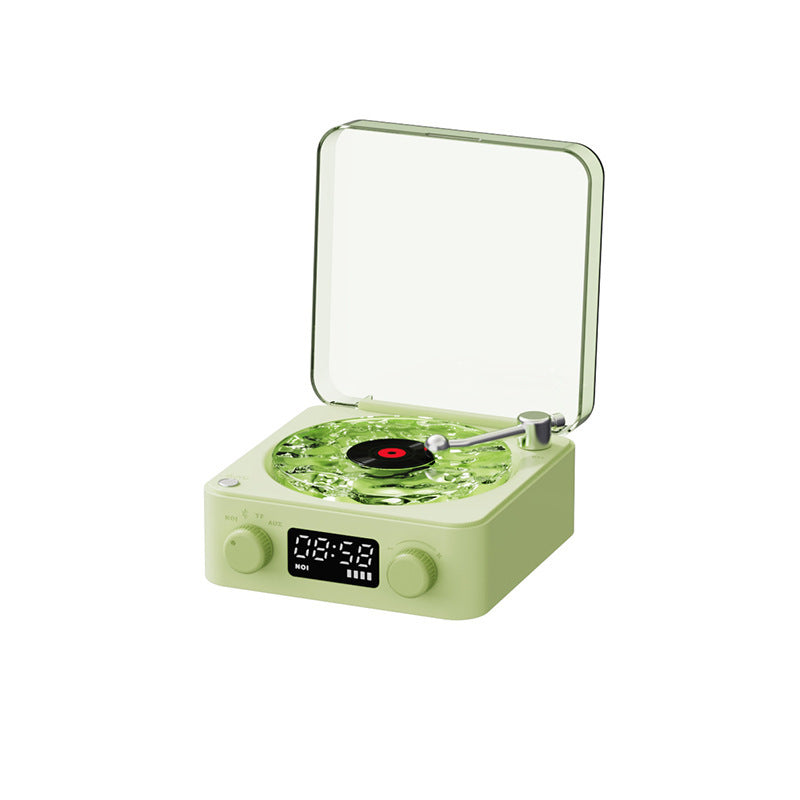 Retro Turntable Bluetooth Vinyl Record Player with RGB Lamp