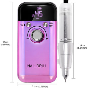 45000RPM Rechargeable Electric Nail Drill Machine Professional Nail