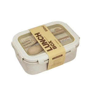 Wheat Straw Lunch Box Healthy BPA Free Bento Boxes Microwave