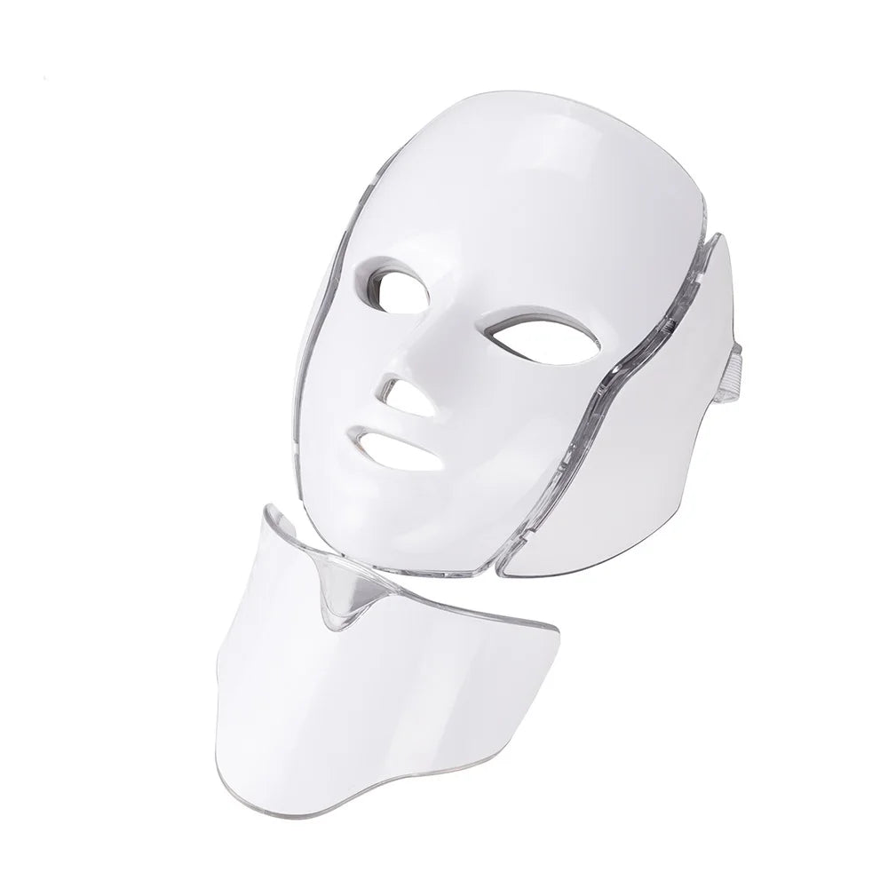 7 Colors LED Facial Mask with Neck LED Light Photon Mask Skin