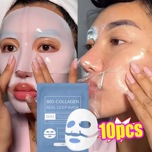 1/3/5/10PCS Bio Collagen Face Mask Anti Wrinkle Fade Face Fine Line