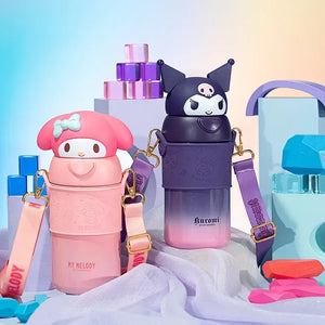 560ml Sanrio Kuromi Hello Kitty Stuff Kids Thermos Cup Insulated