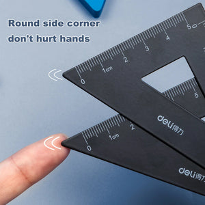 Metal Ruler School Drawing Measuring Triangle Ruler for Kids