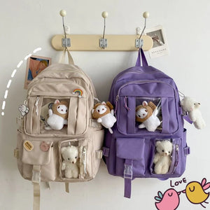 School Large-capacity Cute Women Nylon Backpack Ins Junior High