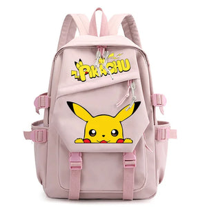 Pokemon Anime Cartoon Waterproof Pikachu Gengar Dacron Schoolbag