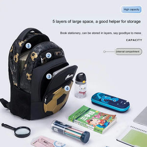 Football backpack for children schoolbag anime backpack travel school