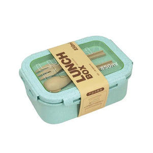 Wheat Straw Lunch Box Healthy BPA Free Bento Boxes Microwave