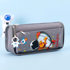 Cartoon Space Astronaut Pencil Case Large Capacity Canvas Pencil Bag