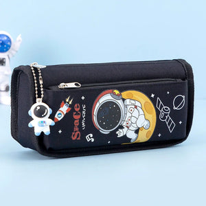 Cartoon Space Astronaut Pencil Case Large Capacity Canvas Pencil Bag