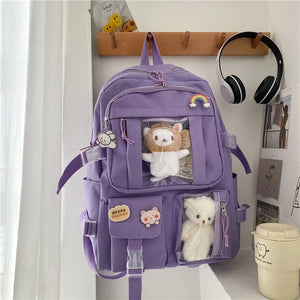 School Large-capacity Cute Women Nylon Backpack Ins Junior High