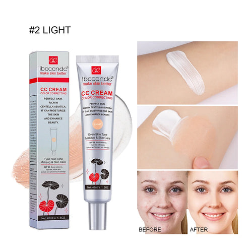 45ml Color Correcting CC Cream Facial Centella Asiatica Repair BB