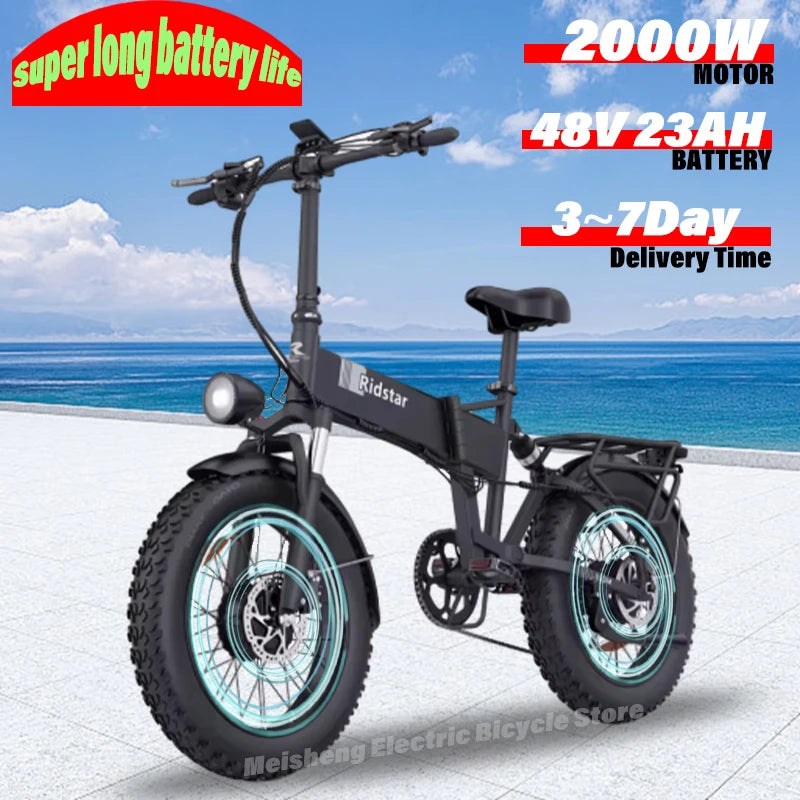 2024 New H20 Pro Mountain E-bike 2000W Powerful Dual motor Snow