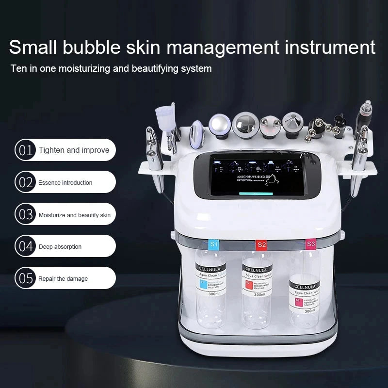 11 In 1  facial Machine H2o2 Aqua Peeling Lift Skin Bubble Moisturizer
