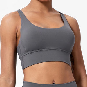 Push up Sports Bra Gym Top Cross Back