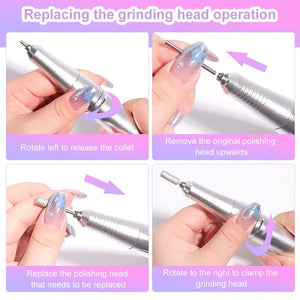 45000RPM Rechargeable Electric Nail Drill Machine Professional Nail