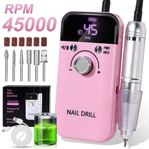 45000RPM Rechargeable Electric Nail Drill Machine Professional Nail