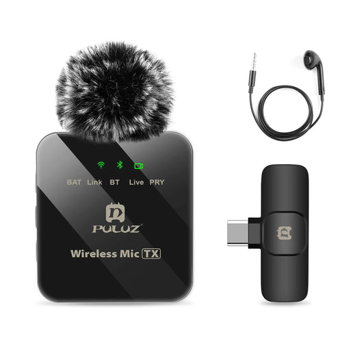 Wireless Lavalier Microphone Portable Audio Video Recording Mini
