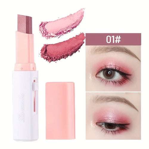 2 In 1 Pearly Highlighter Eyeshadow Stick Makeup Waterproof Long