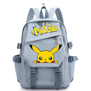 Pokemon Anime Cartoon Waterproof Pikachu Gengar Dacron Schoolbag