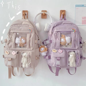 School Large-capacity Cute Women Nylon Backpack Ins Junior High