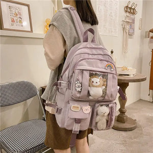 School Large-capacity Cute Women Nylon Backpack Ins Junior High