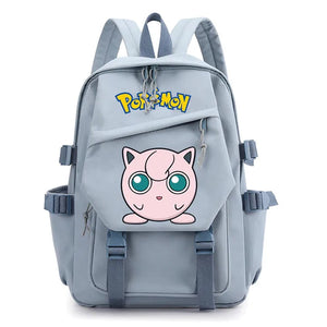 Pokemon Anime Cartoon Waterproof Pikachu Gengar Dacron Schoolbag