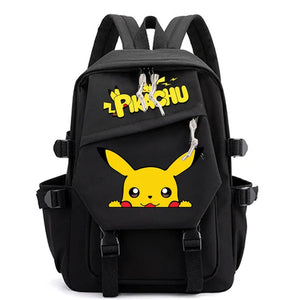 Pokemon Anime Cartoon Waterproof Pikachu Gengar Dacron Schoolbag