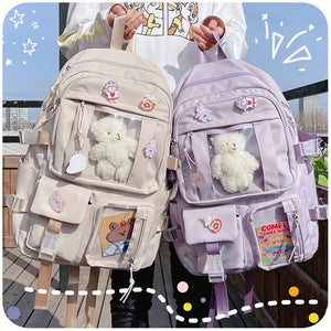 School Large-capacity Cute Women Nylon Backpack Ins Junior High