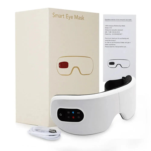 Smart USB Rechargeable Electric Eye Massager Air Pressure Hot Compress