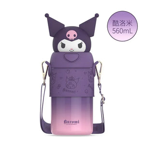 560ml Sanrio Kuromi Hello Kitty Stuff Kids Thermos Cup Insulated