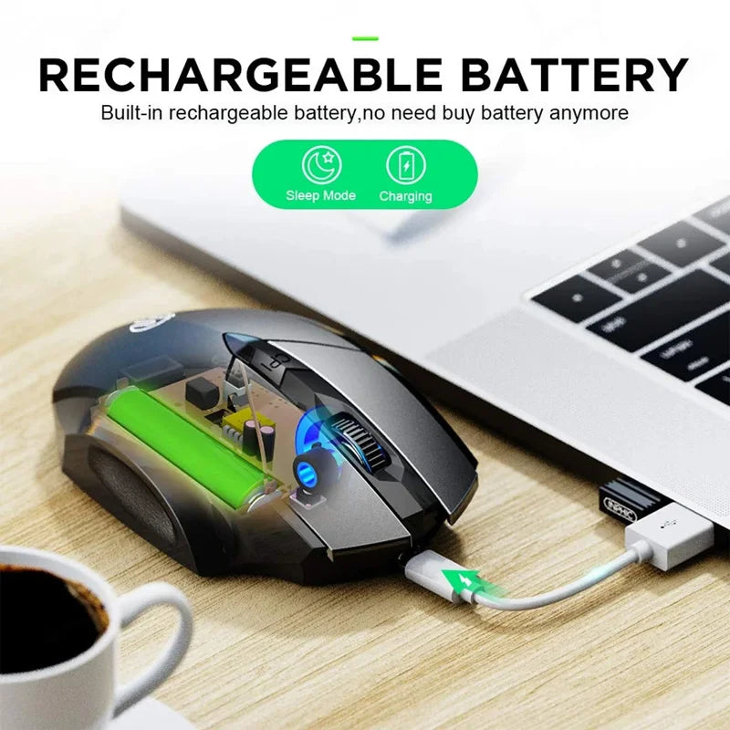 Bluetooth Compatible Mouse Rechargeable 2.4G INPHIC PM6 Wireless Mouse
