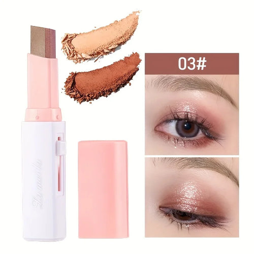 2 In 1 Pearly Highlighter Eyeshadow Stick Makeup Waterproof Long