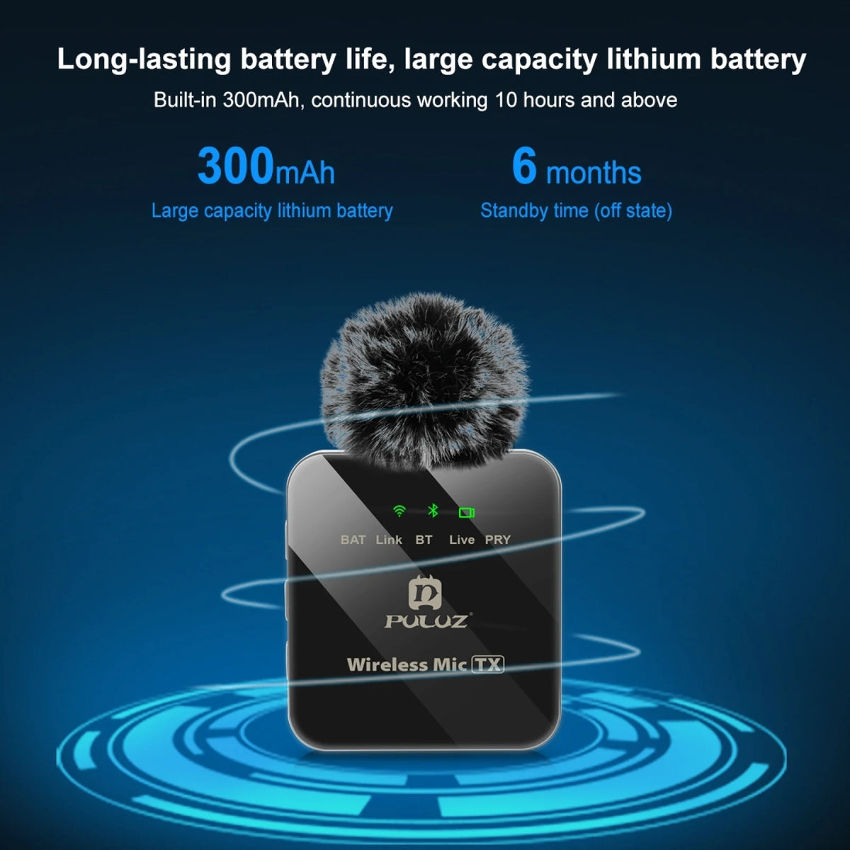 Wireless Lavalier Microphone Portable Audio Video Recording Mini