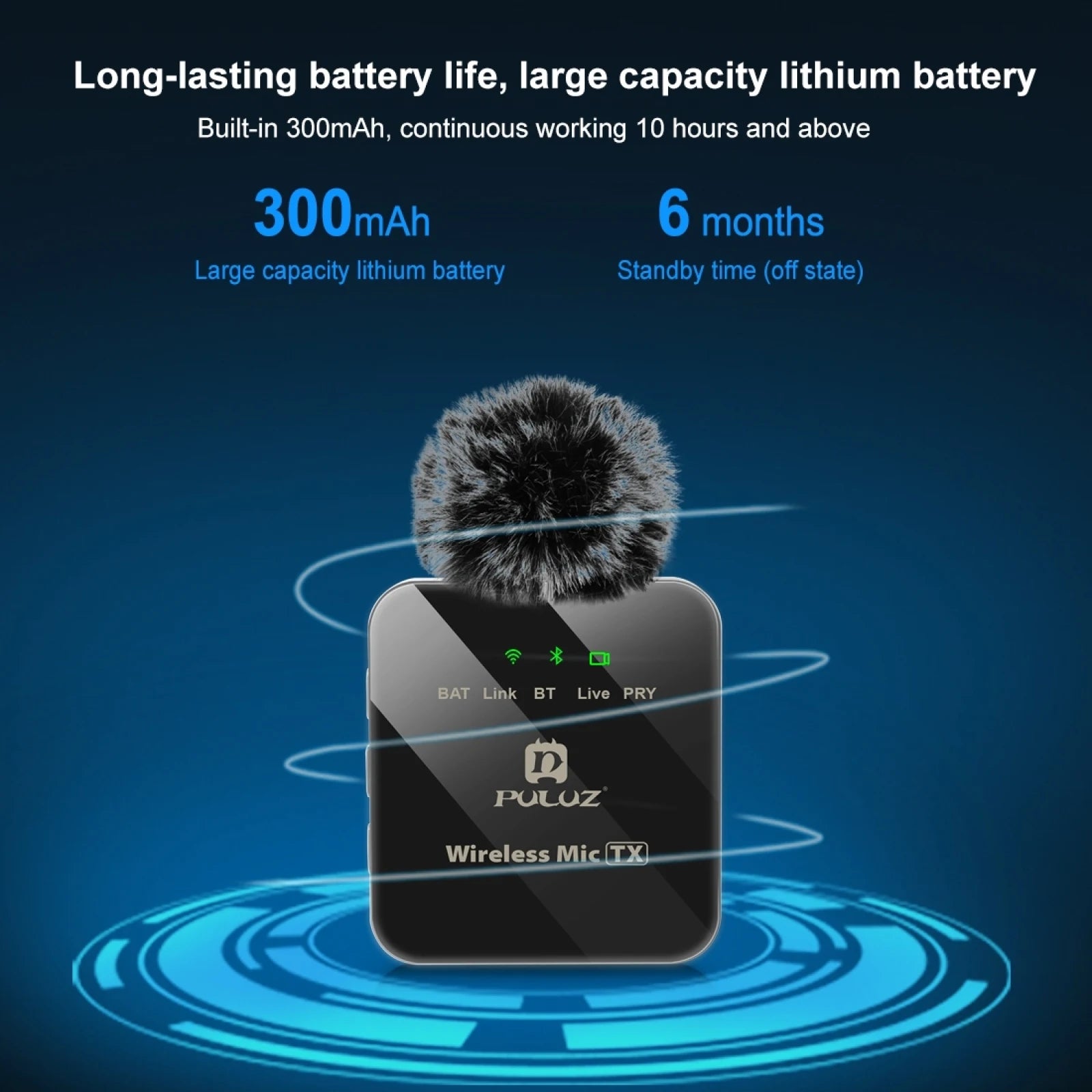 Wireless Lavalier Microphone Portable Audio Video Recording Mini