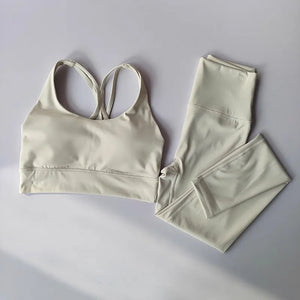 Women Yoga Set 2pcs Sport Suit Gym Wear