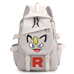 Pokemon Anime Cartoon Waterproof Pikachu Gengar Dacron Schoolbag