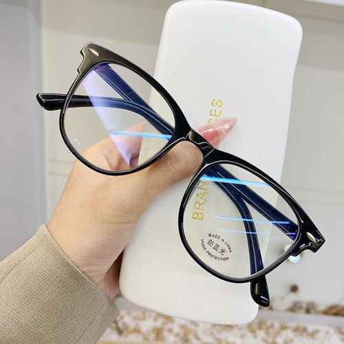 Transparent Computer Glasses Frame Women Men Anti Blue Light Round