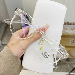 Transparent Computer Glasses Frame Women Men Anti Blue Light Round